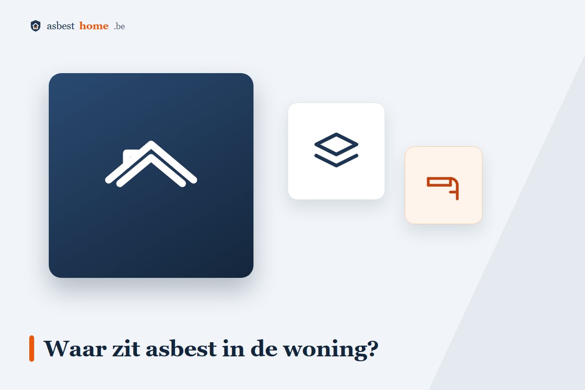 Waar zit asbest in de woning: dak, onderdak, gevel, vloer en leidingisolatie